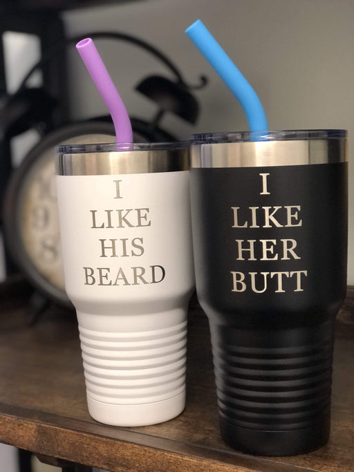 Mr And Mrs Gifts Coffee Mugs - I Like His Beard, I Like Her Btt