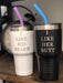 I Like His Beard, I Like Her Butt - Stainless Steel Insulated Drink Tumbler Set