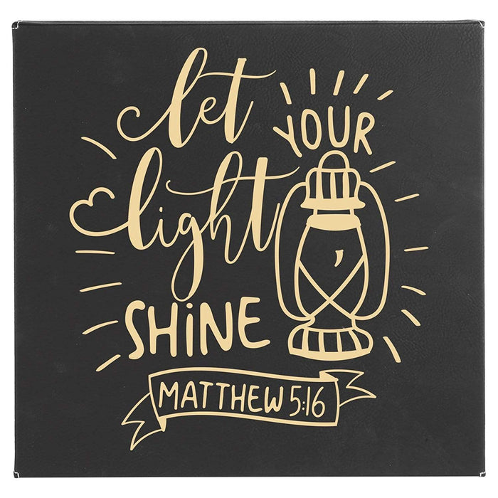 Let Your Light Shine Leatherette Wall Hanging