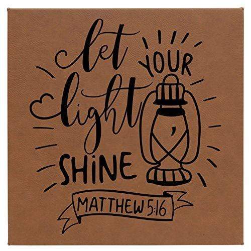 Let Your Light Shine Leatherette Wall Hanging