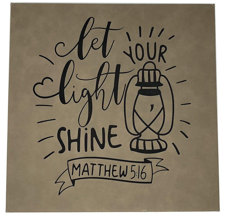 Let Your Light Shine Leatherette Wall Hanging