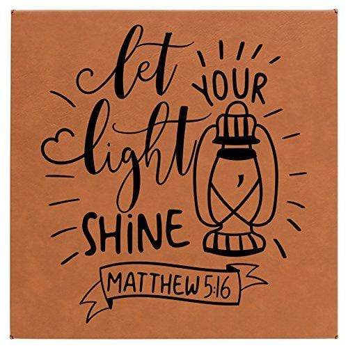 Let Your Light Shine Leatherette Wall Hanging