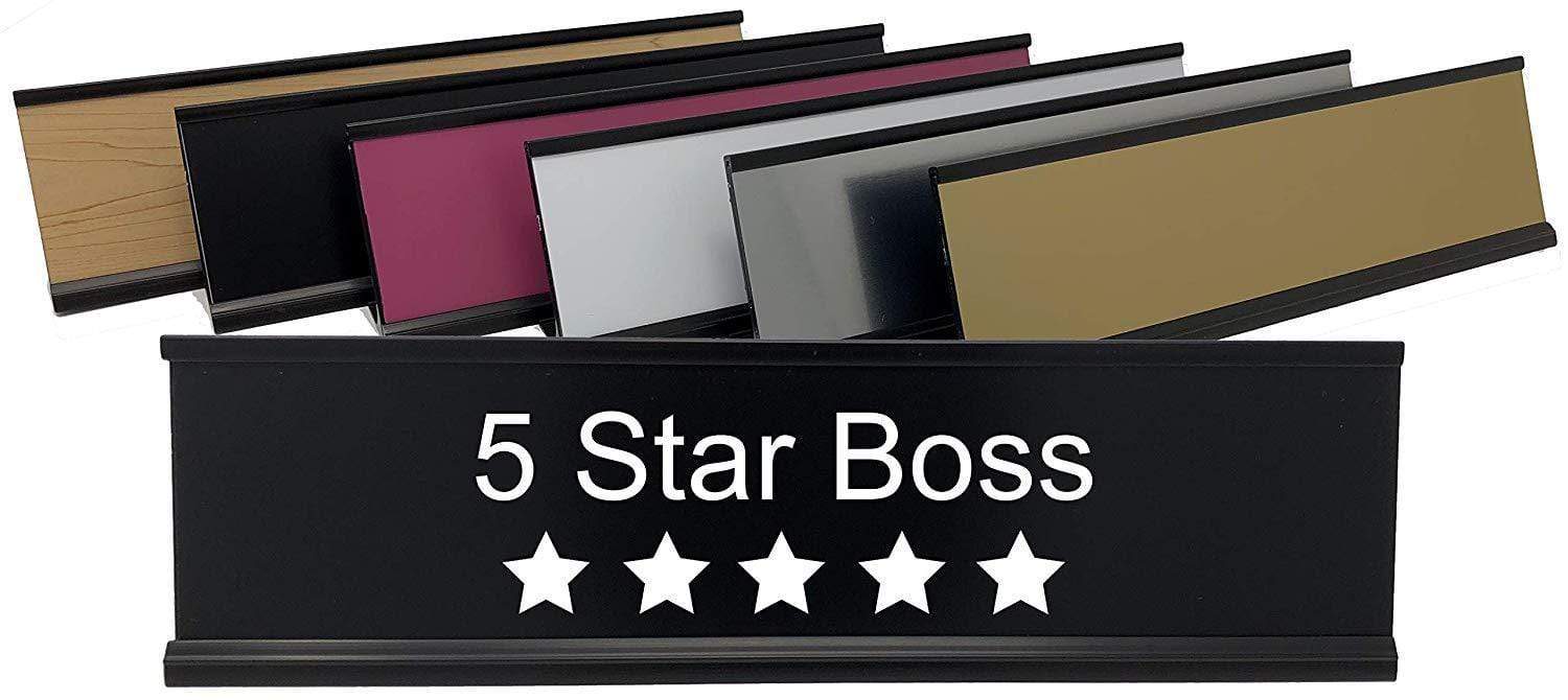 Lotsa Laughs Desk Name Plate - 5 Star Boss