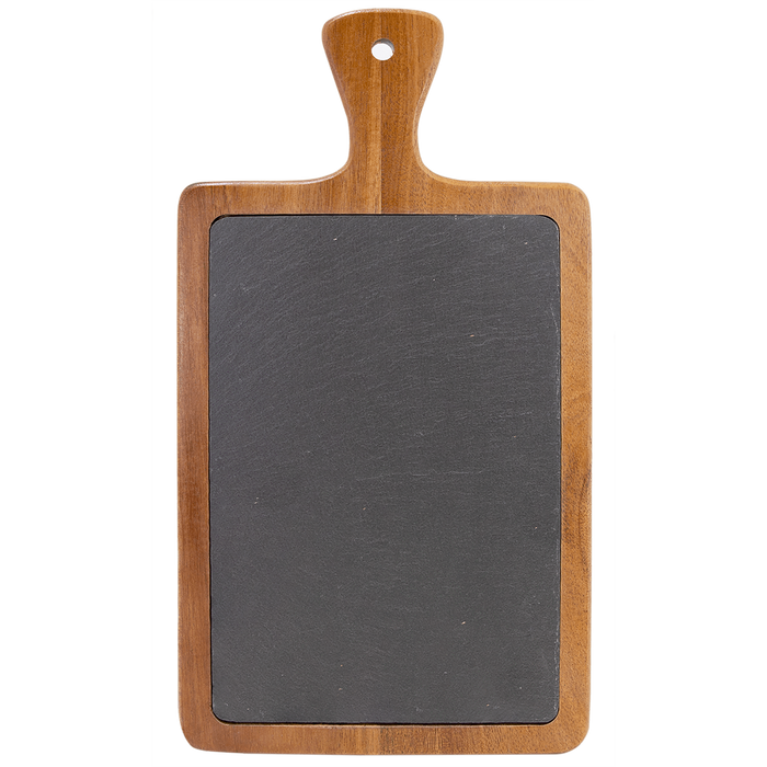 Monogrammed Acacia Wood & Slate Personalized Cutting Board