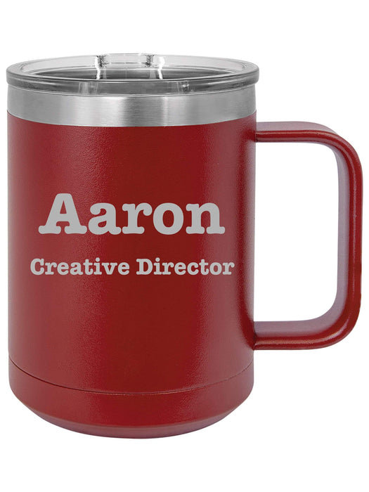 Personalized Coffee Mug 15oz with Slider Lid