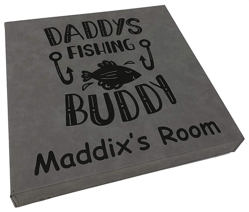 Personalized "Daddys Fishing Buddy" Leatherette Wall Hanging