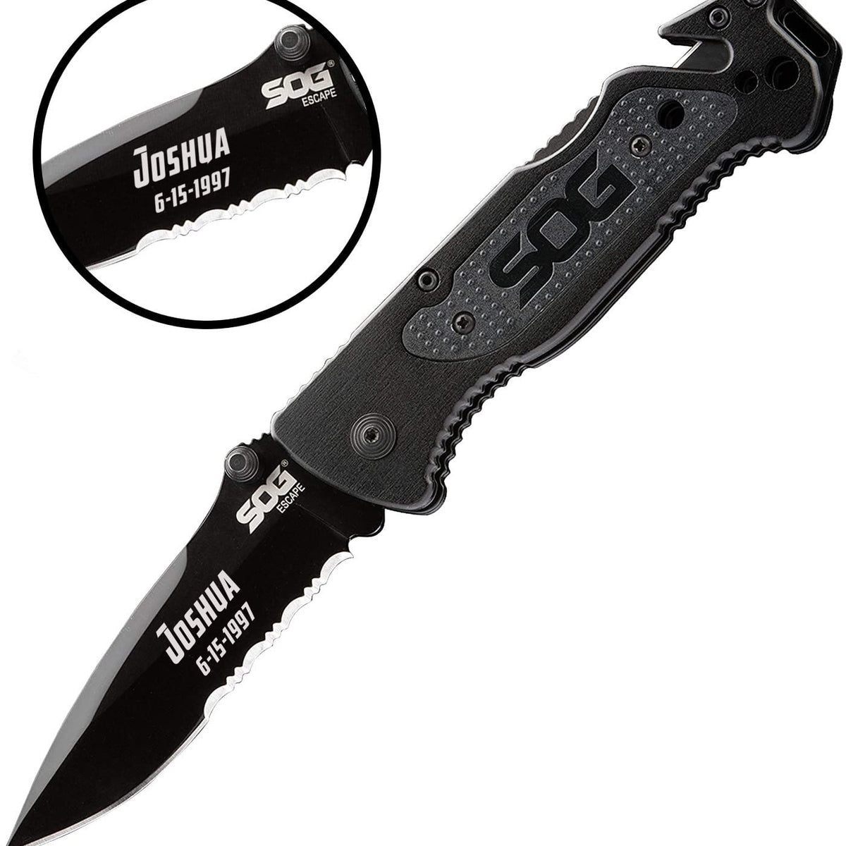 ⚠️ SOG Personalized SOG Escape Tactical Folding Knife - Custom Engraved