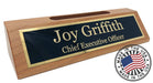 Personalized Solid Wood with Card Holder - Made in USA