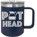 Pot Head 15 ounce Stainless Steel Insulated Coffee Mug in navy.