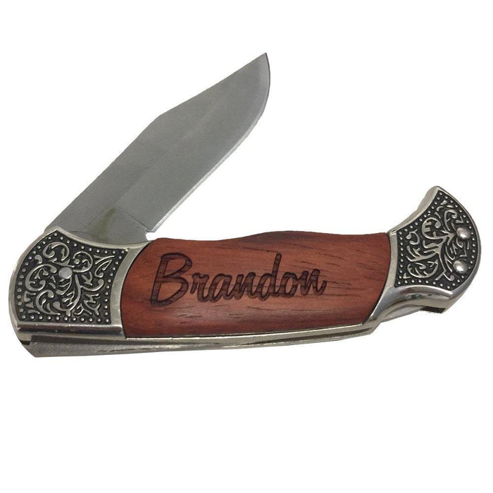 Rosewood Handle Personalized Pocket Knife