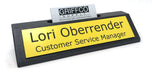 Rustic Black Stain Name Plate with Card Holder - Made in USA