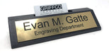 Rustic Black Stain Name Plate with Card Holder - Made in USA
