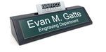 Rustic Black Stain Name Plate with Card Holder - Made in USA