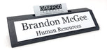 Rustic Black Stain Name Plate with Card Holder - Made in USA