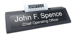 Rustic Black Stain Name Plate with Card Holder - Made in USA