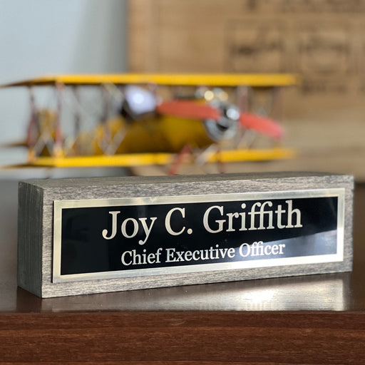 Rustic Modern Desk Name Plate