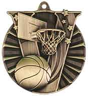 Victory Basketball Medal 2"